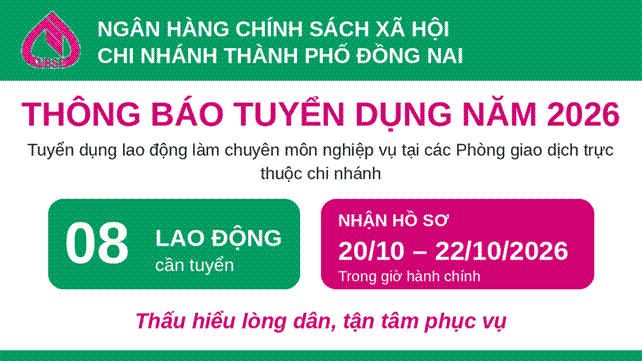 Title: Thông báo tuyển dụng năm 2026 - Description: Thông báo tuyển dụng năm 2026
